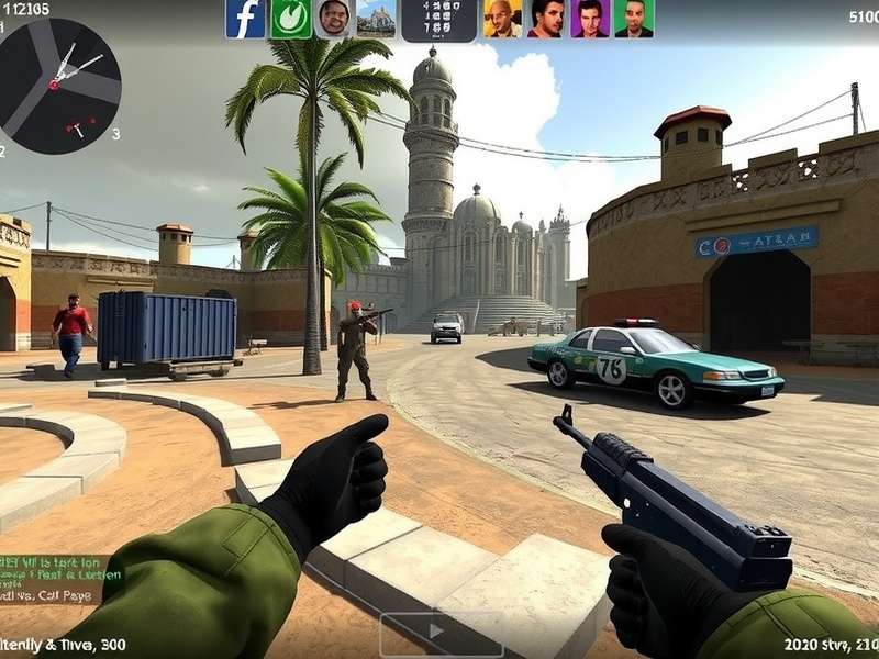 Tactical overview of the Inferno map with its narrow choke points