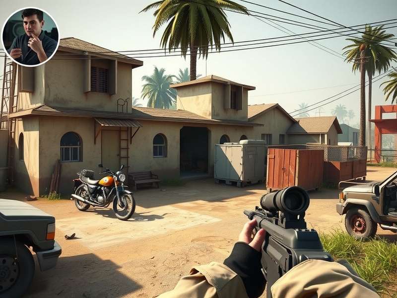 Counter Strike gameplay scene showing a tactical team engagement on Dust II