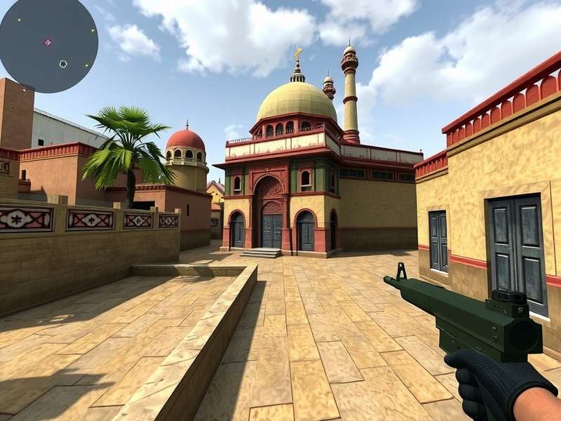 Counter Strike Source map de_dust2 aerial layout visualization