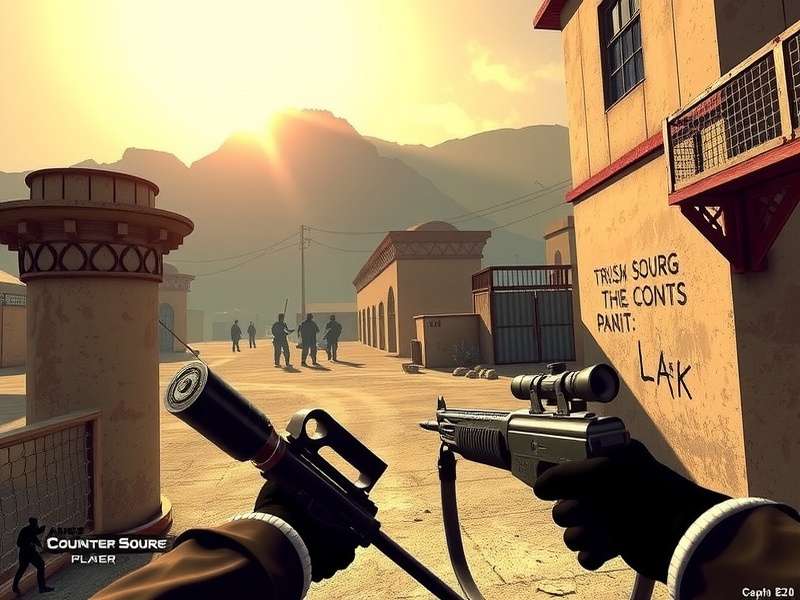 Heat map showing global distribution of Counter-Strike: Source players in 2024