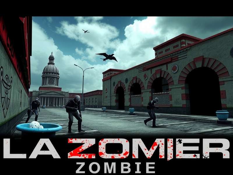 Counter Strike 1.6 Zombie mod gameplay screenshot showing zombies attacking players
