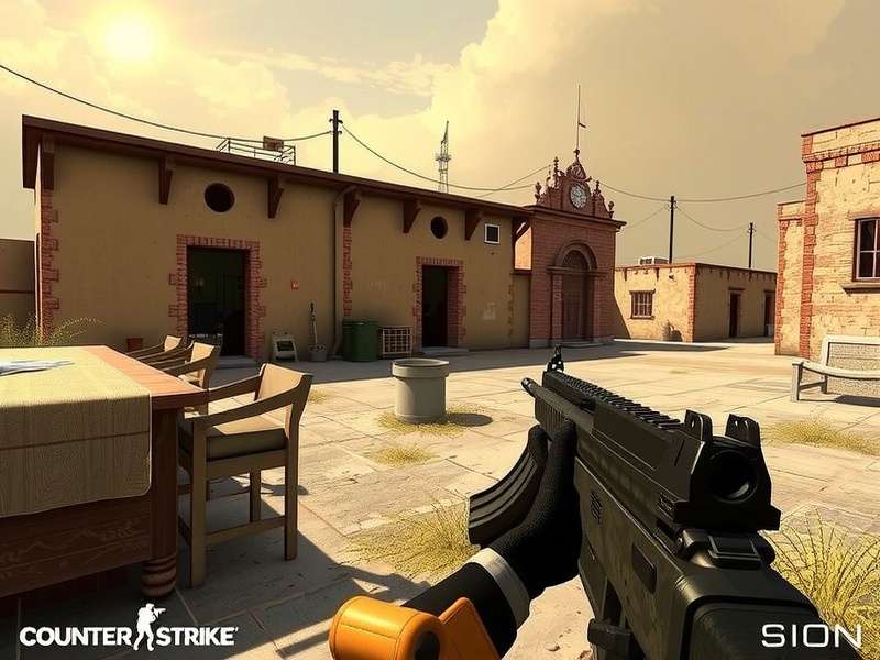 Counter Strike Condition Zero Gameplay Screenshot showing classic de_dust map