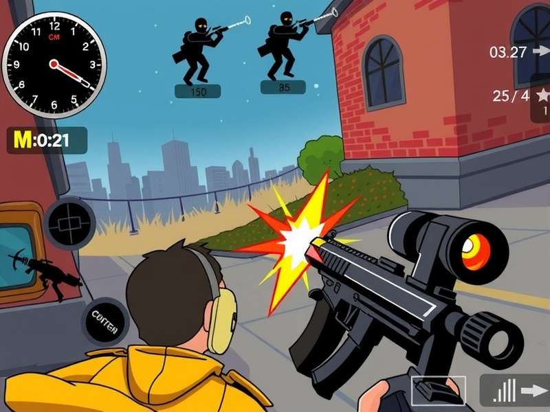 Young gamers playing Counter Strike together in a team setting