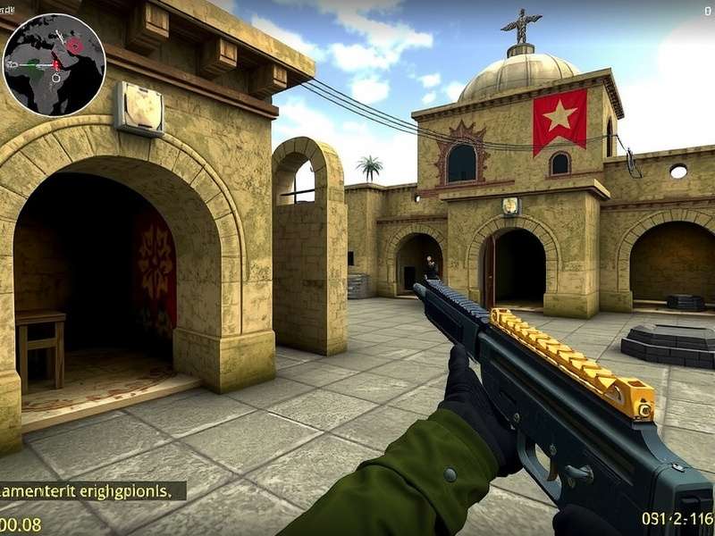 Professional CS2 player adjusting game settings on a high-end gaming monitor