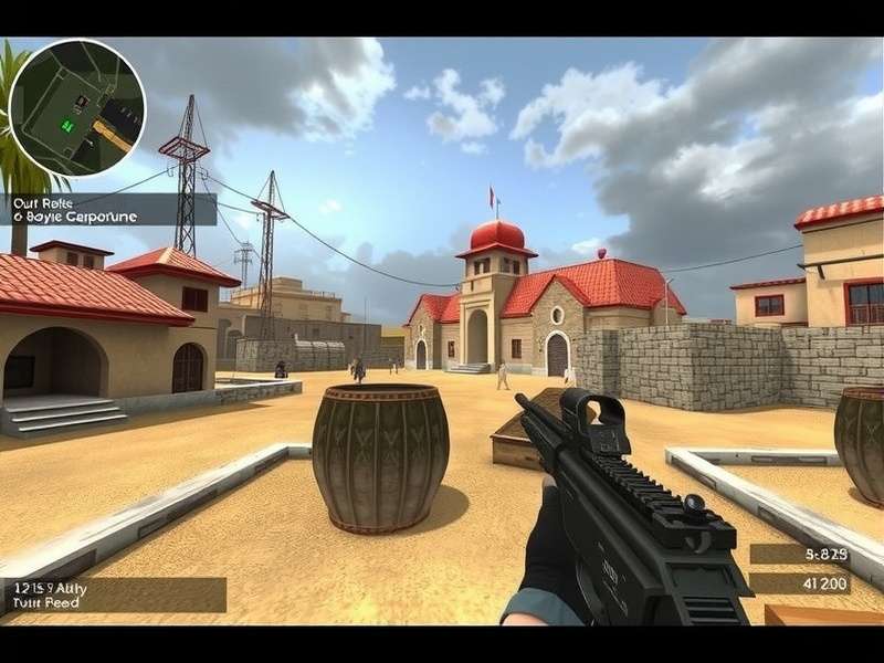 Counter Strike tactical team executing a site execute on Dust II