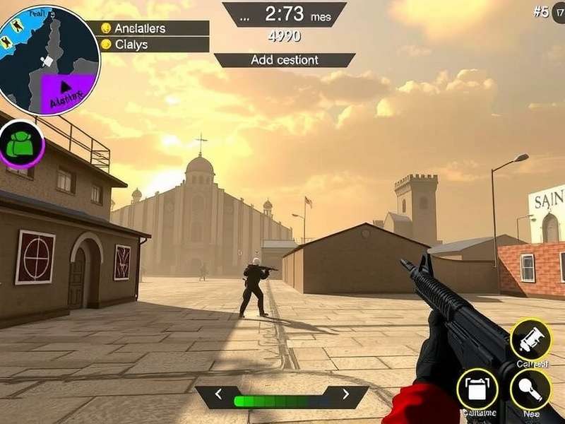 Counter Strike offline gameplay on multiple devices showing bot matches and practice modes