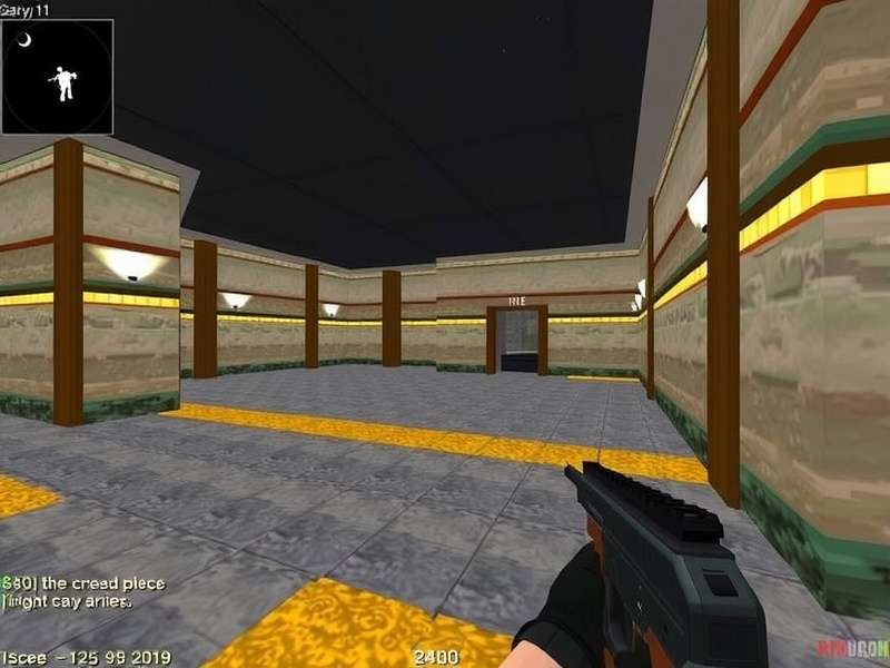 A custom Garry's Mod scene featuring Counter-Strike: Source characters and weapons in a sandbox environment