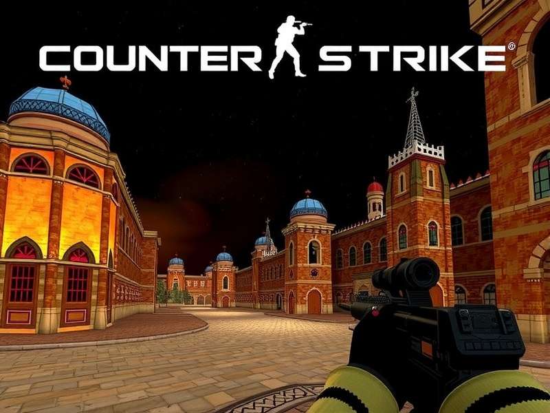 Counter-Strike: Source original game cover and screenshot showing de_dust map