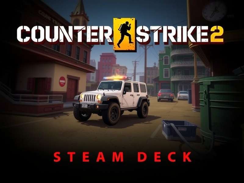 Steam Deck running Counter-Strike 2 on a competitive map