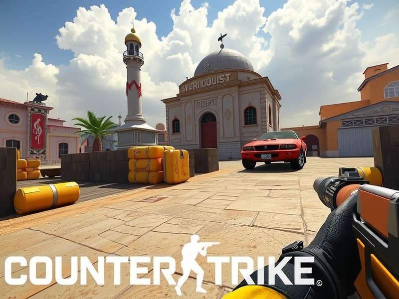 Professional CS:GO esports match with teams competing