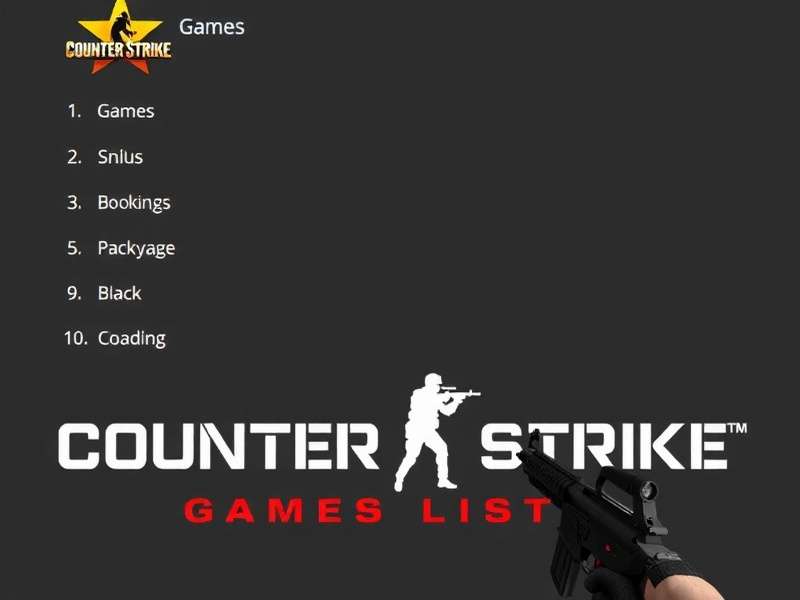 Counter Strike Games List - Complete collection of Counter Strike titles for Indian gamers