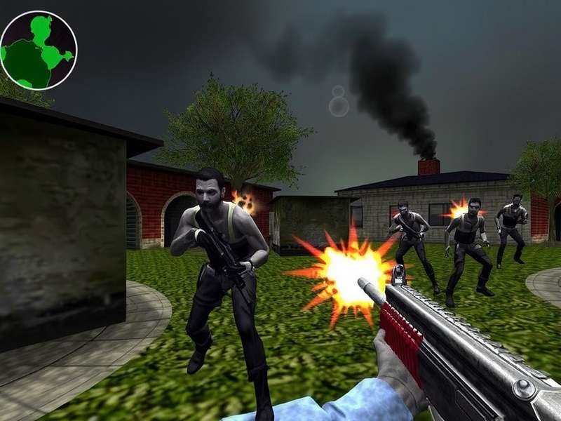 Counter Strike 1 6 Zombie mode gameplay screenshot showing players fighting zombie hordes on classic maps