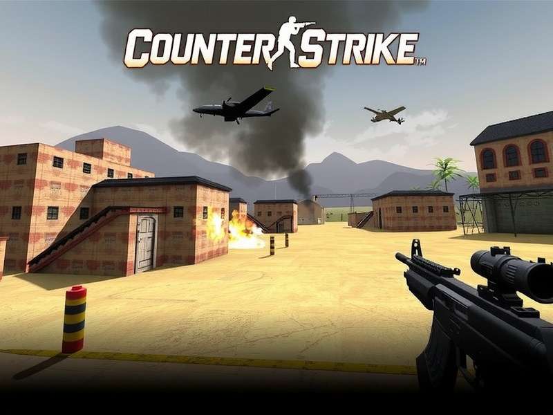 Counter Strike esports tournament with intense gameplay and team strategy