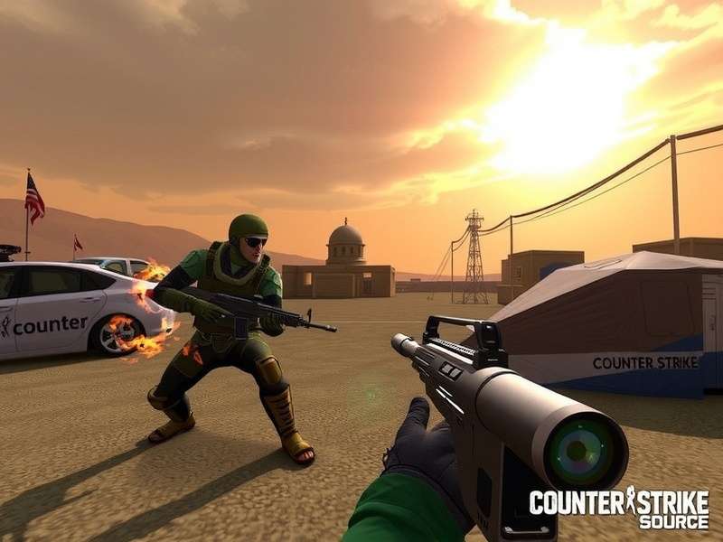 Counter Strike Source Google Drive – Hero image showing CS Source gameplay and download guide for Indian players