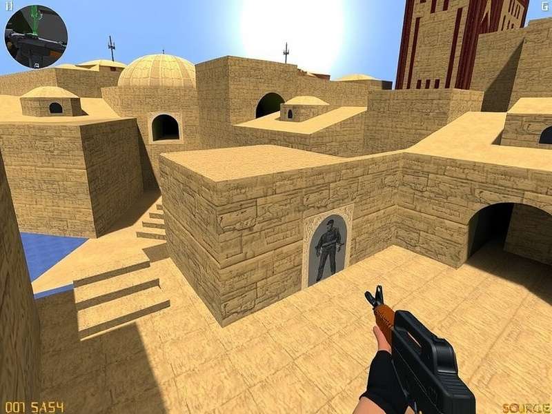 Counter Strike Source competitive match on de_dust2 — tactical gameplay