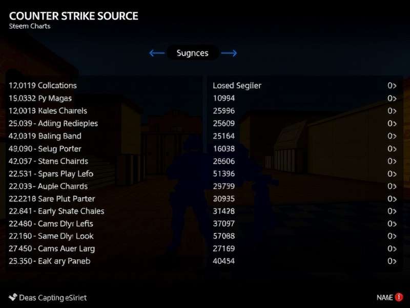 Counter Strike Source map popularity chart for India based on Steam Charts data