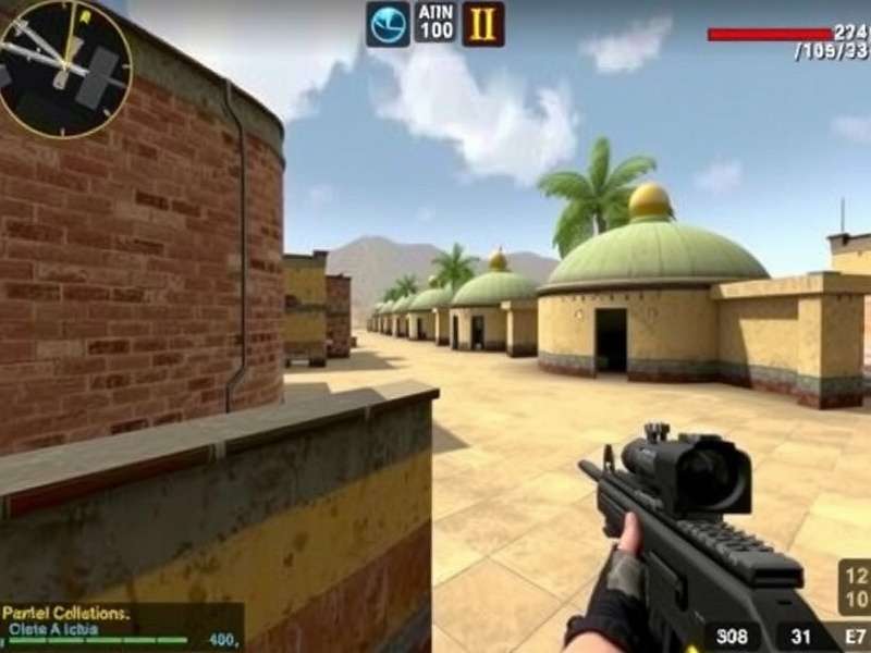 Counter Strike Source Gameplay de_nuke ramp rush strategy map with smoke and flash positions