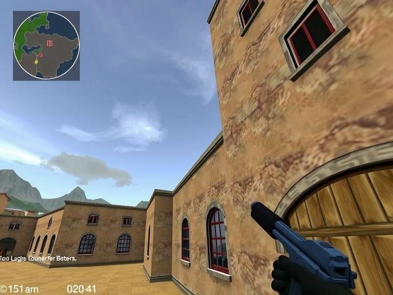 Counter Strike Source Textures displayed in Garry's Mod environment with weapons and props
